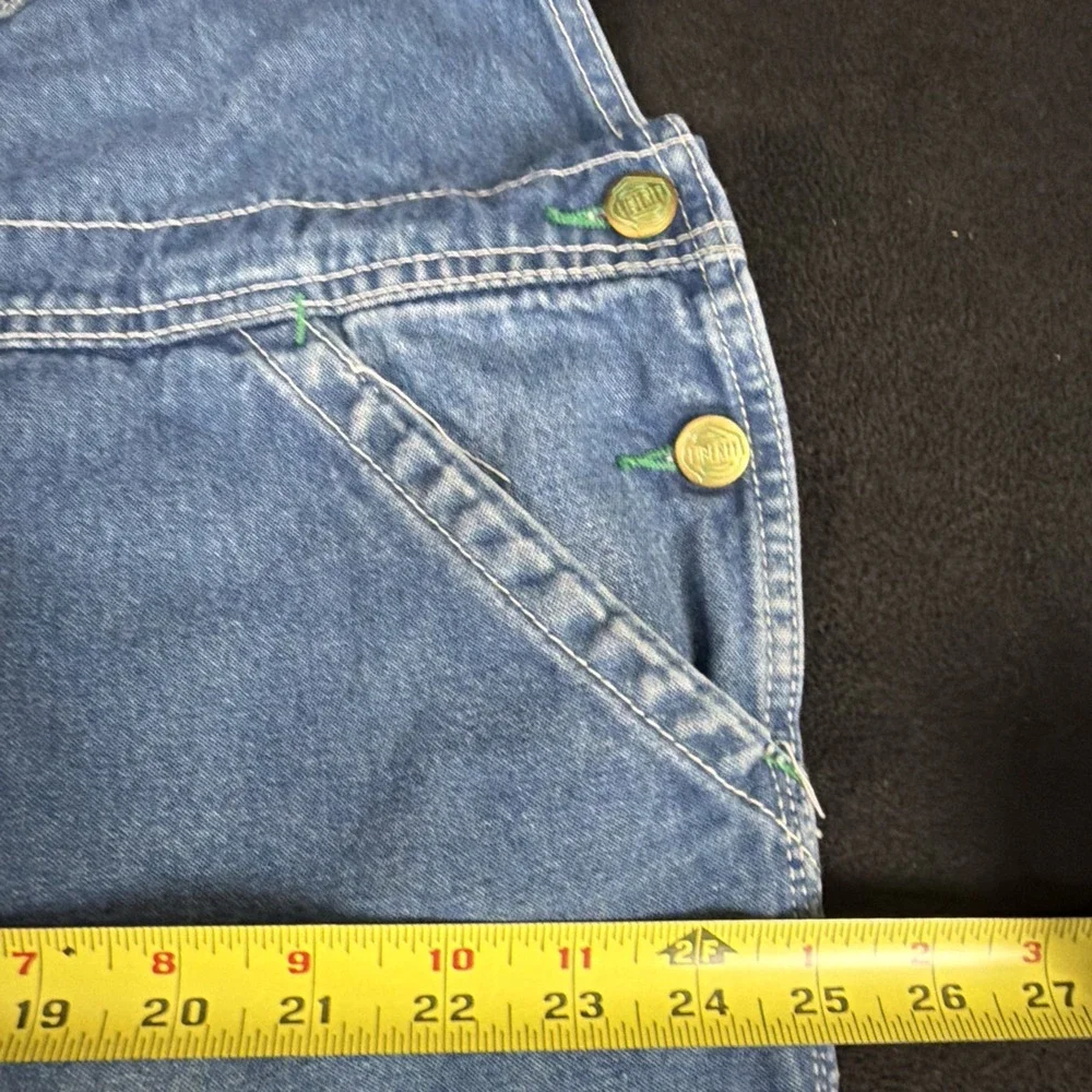 Liberty Men's Stonewashed Denim Bib Overalls 44x32 14006SW9 Workwear Green Zip